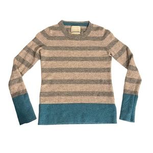Cynthia Rowley 100% 2-Ply Cashmere Stripes Sweater Size XXS‎